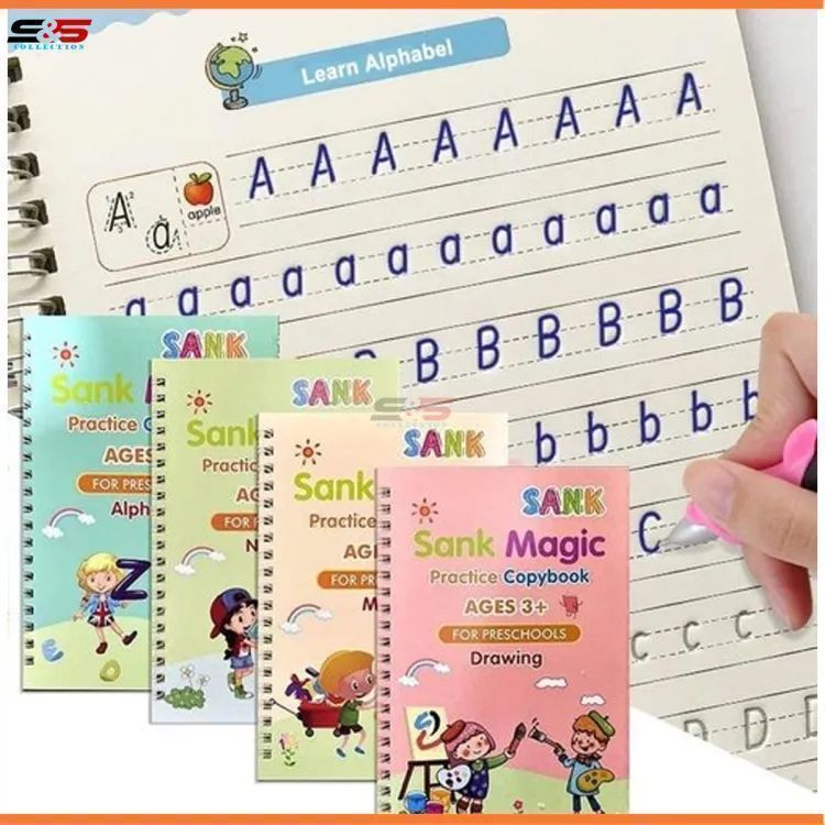 Magic Book pack of 4 With Pen with 10 Refills