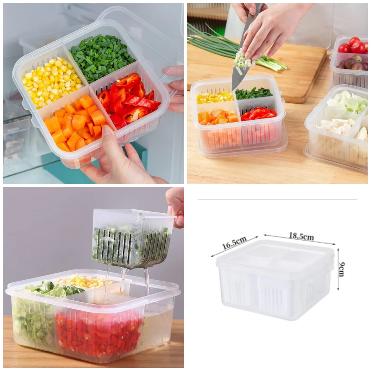 Vegetable & Fruit Storage Box With Lid