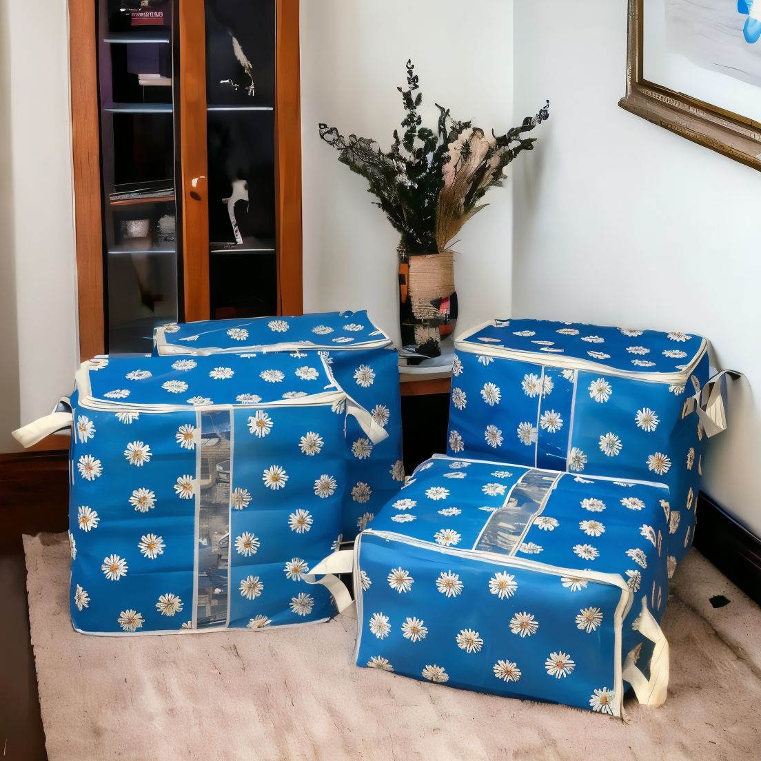 Floral Printed Cloth Storage Bag