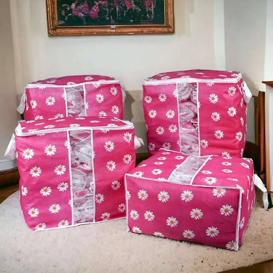 Floral Printed Cloth Storage Bag