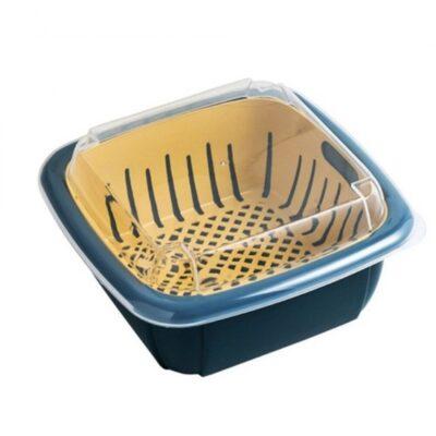 Double-Layer Drain Basket With Lid